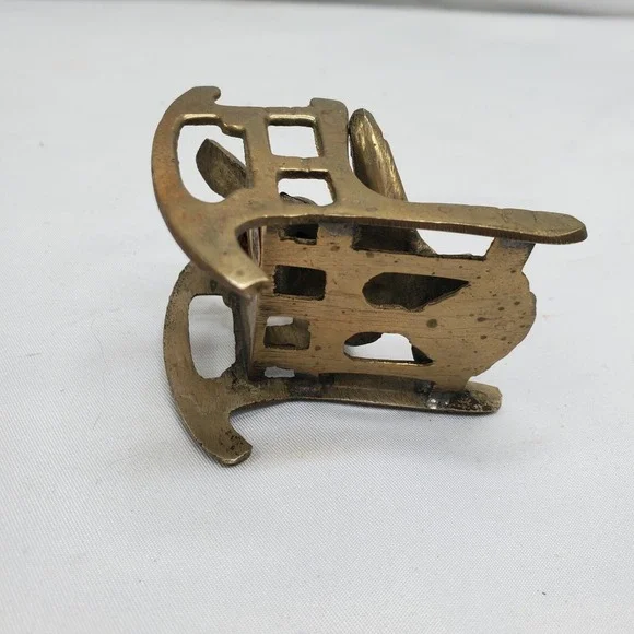 Brass Frog‎ In Rocking Chair - Picture 4 of 6